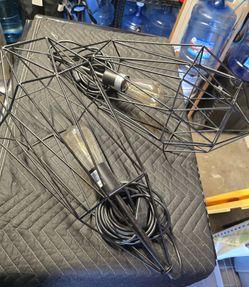 Black Geometric Industrial Pendant Lights