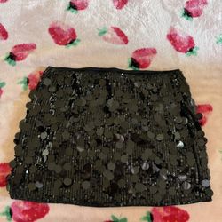black sequin skirt 