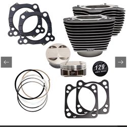 129" Big-Bore Kit 4.375" Stroke Highlighted Cylinders for 2017-up M8 Models