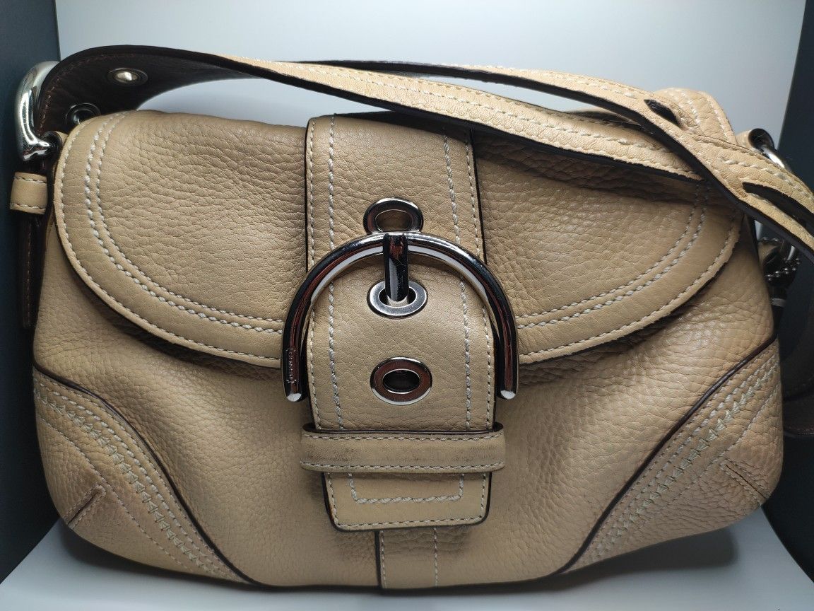 COACH Leather Hobo Handbag #L0778-F10910 in  Beige