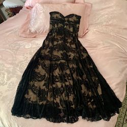 Long Black Lace Dress