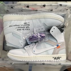 Size 9.5 - Jordan 1 Off White “Alaska”