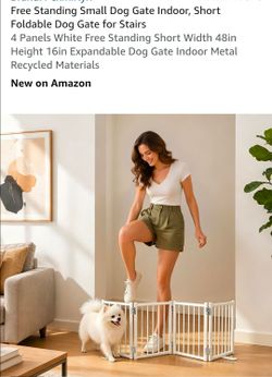 16" x 48"
Free Standing Small Dog Gate Indoor,