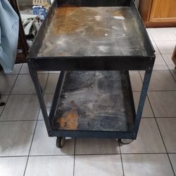 METAL TWO TIER PUSH CART