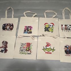 Custom tote Bags / halloween & Christmas 