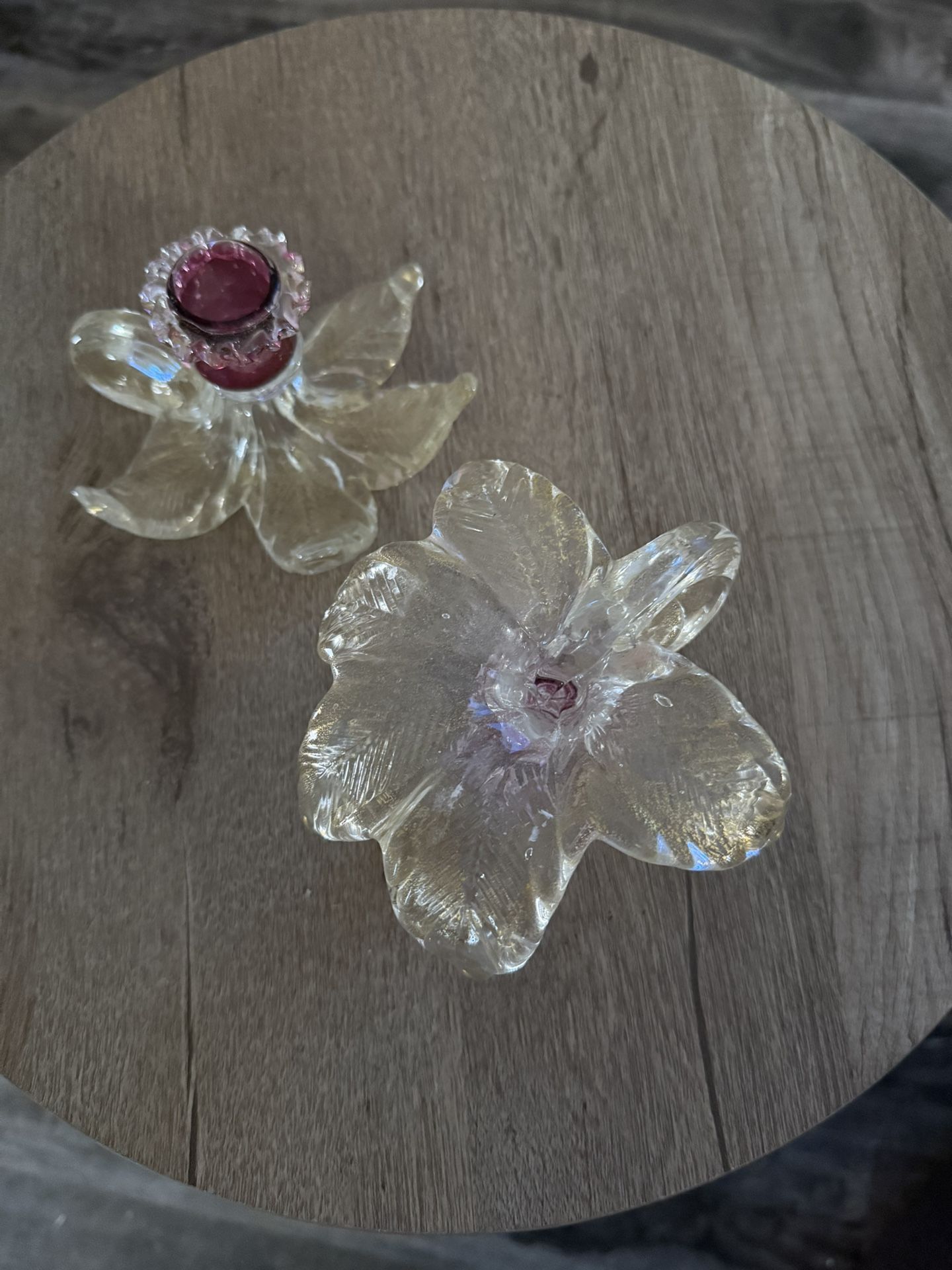 Murano Glass Candle Holders Vintage