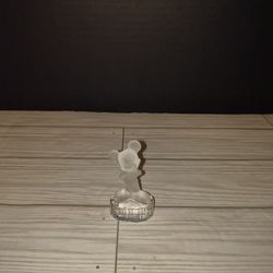 Goebel Disney Frosted Crystal Mickey Mouse 3in Tall Holding Heart Germany