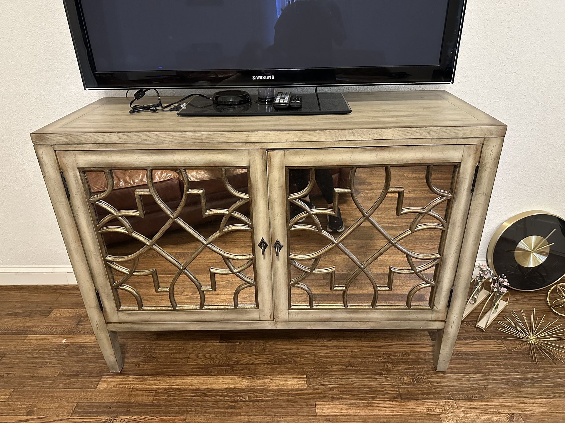 Sanctuary Two Door Mirrored Console