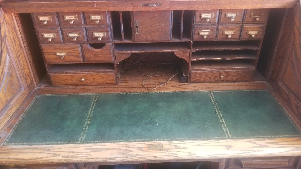Antique Roll Top Desk