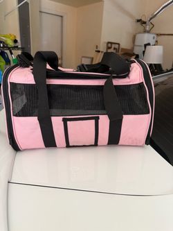 Pink Soft-Sided Pet Carrier Bag