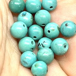 Lot Of Turquoise Round Beads