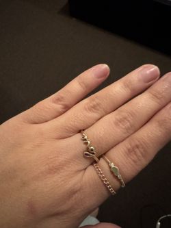 3pc Silver Ring Set