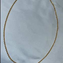 1 Left! Rope Chain Gold Plated 