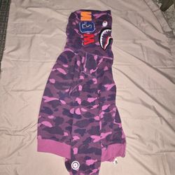 Purple Bathing Ape Zip Up Hoodie Men's XXL
