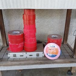 Masking Tape For Plastering Red Tape About 25 Rolls All Not New But 95 Percent Only Use For Like 4 Windows Come And Look And Give Me A Price  
