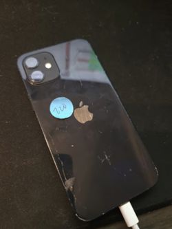 Apple iPhone 12 - 64 GB - Black (Unlocked) Cracked  Please Read Description 