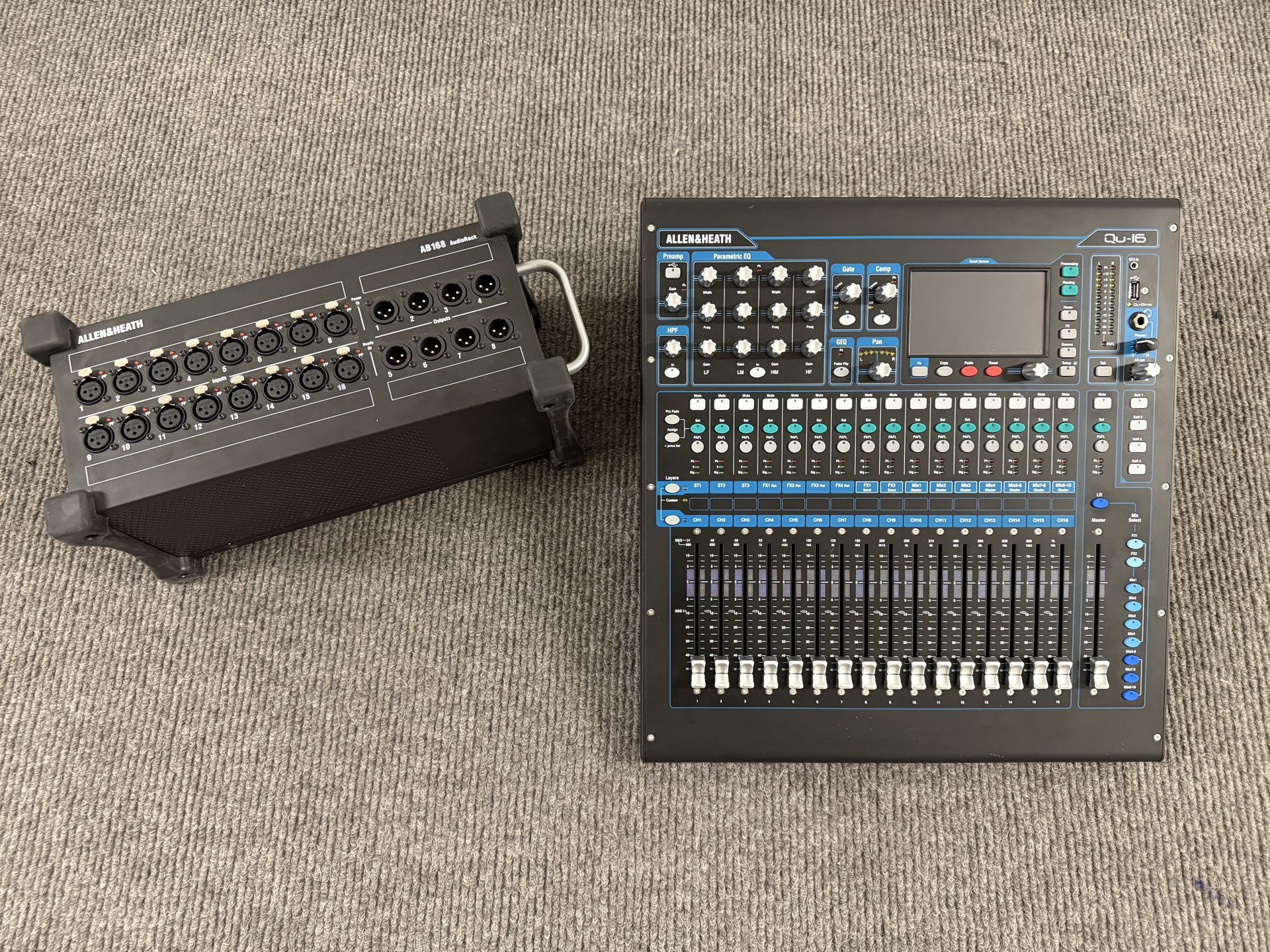 Allen And Heath Qu-16 And AB168 Stage Rack