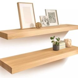 Floating Shelves Wooden Wall Shelf for Rustic Decor Hanging Display