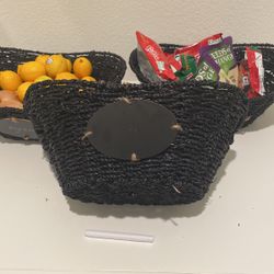 3 woven baskets for organizing 