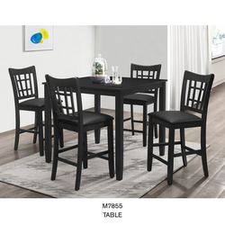 LOUISE- 42"x42" BLACK Counter Table w/ MDF Top