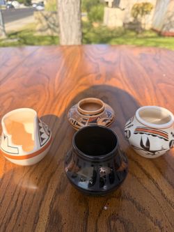Set of 4 Native American Style Pottery Pieces