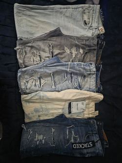 Stacked Men jeans Great condition  Take all 5 pair for $$$90 or 1 pair for 20