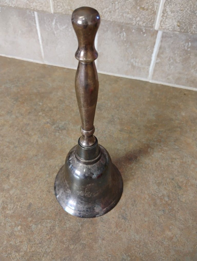 Vintage Silver Plated 8.5" Bell 
