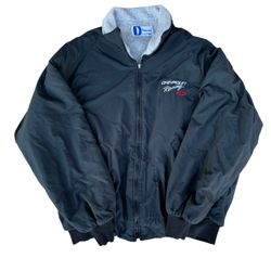 SIZE MENS 2XL: Vintage Dunbrooke Chevrolet Racing Bomber Jacket 