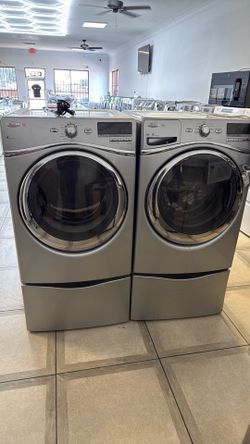 Whirlpool front load washer & gas dryer
