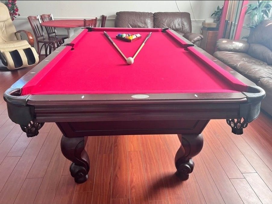 (Free Delivery/Install) 8 Foot Slate Pool Table