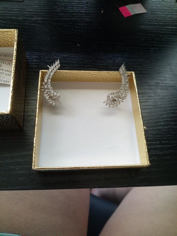 Christian Siriano New York Angle Wing Earrings.