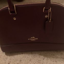 Coach Handbag/ Metallic Rasberry