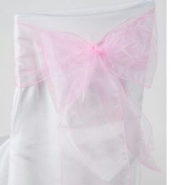 Light pink chair sashes!