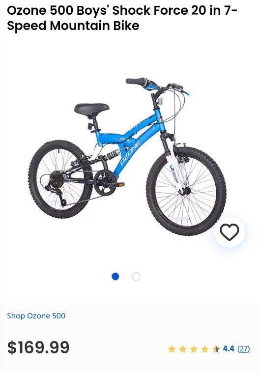 Ozone 500 Boys Shock Force 20 in 7 Speed Mountain Bike for Sale in Charlotte NC OfferUp