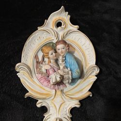 Capodemonte Style Japanese Porcelain Plaque