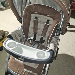Chicco Cortina Magic Stroller for Baby Toddler , Brown, All Wheel Suspension, Reversible Canopy SunShade Etc