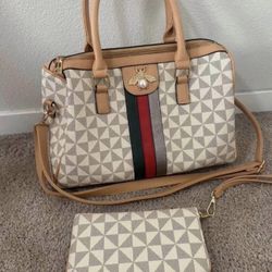 New Women's handbag set with matching wallet
