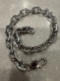 New Silver Stainless Steel Heavy Link Chain Bracelet – 8 Inch, 7mm
