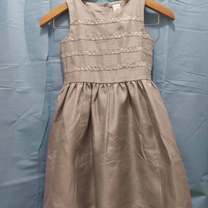 Gymboree Dress, Girls Silver, Size 7