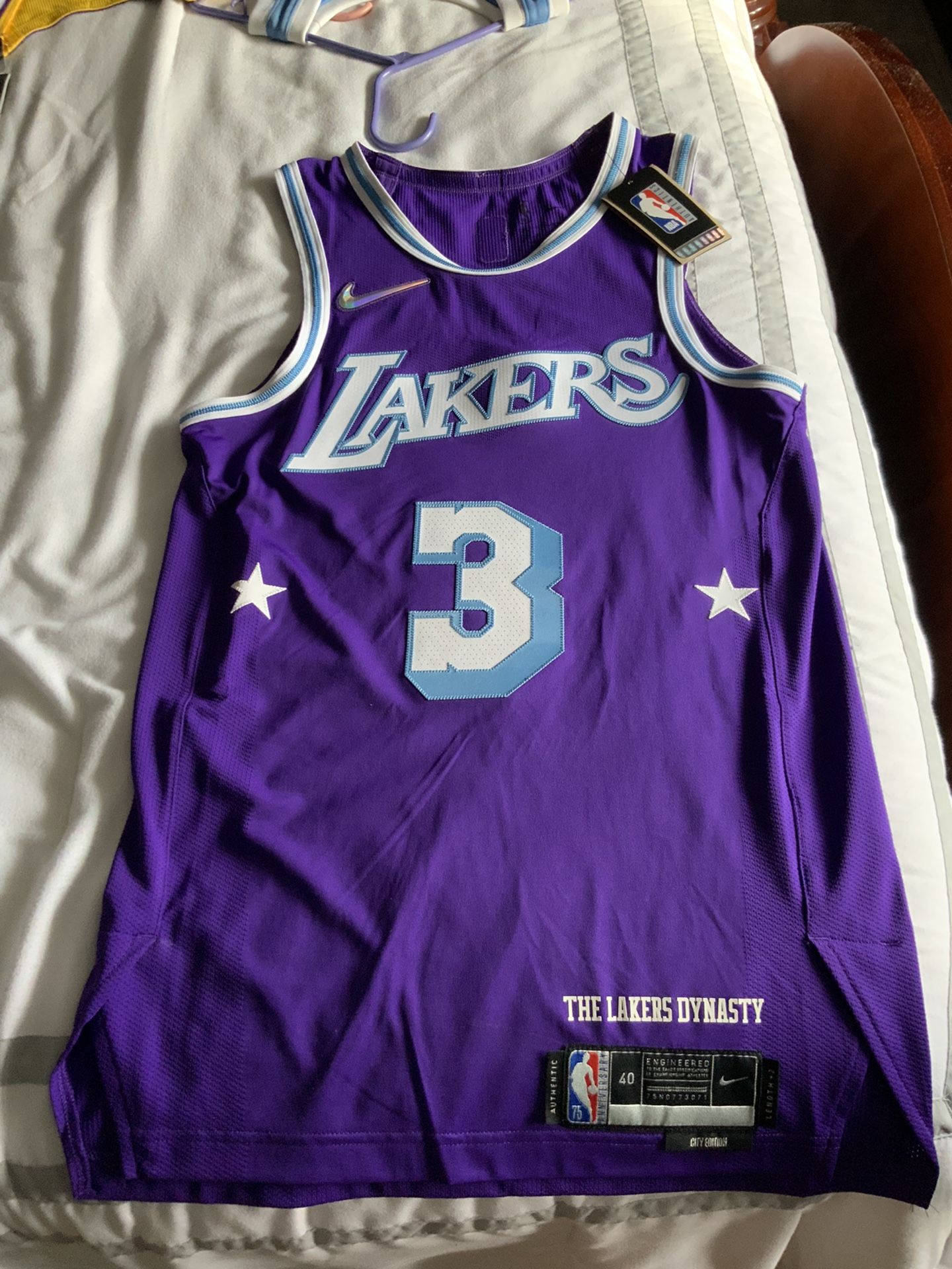 Purple Anthony Davis City Jersey Lakers Lakers City Edition Lakers