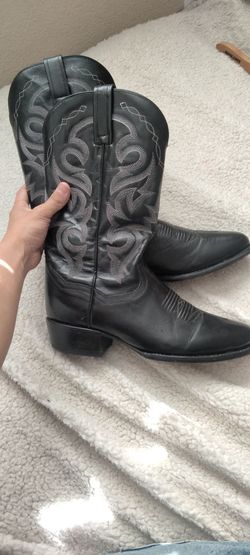Dan Post black cowboy boots 9D + shoe trees
