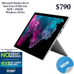 Microsoft Surface 6, Intel Core i5 8th, 8GB, 256GB "H91101"