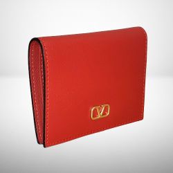 VALENTINO GARAVANI VLOGO SIGNATURE GRAINY CALFSKIN WALLET 