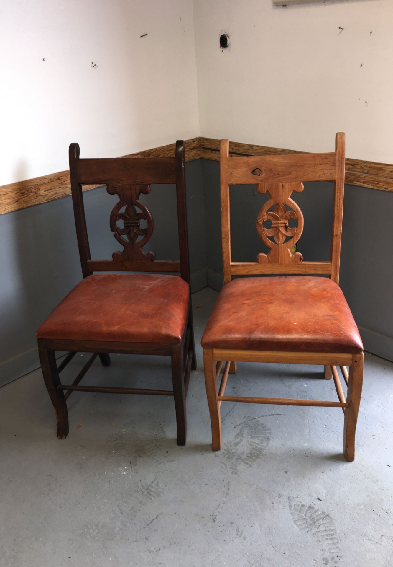 Chairs-Pair of Carved Chairs -15for Both-Little Haiti Warehouse Liquidation-Bryce LeVan Cushing Liquidator