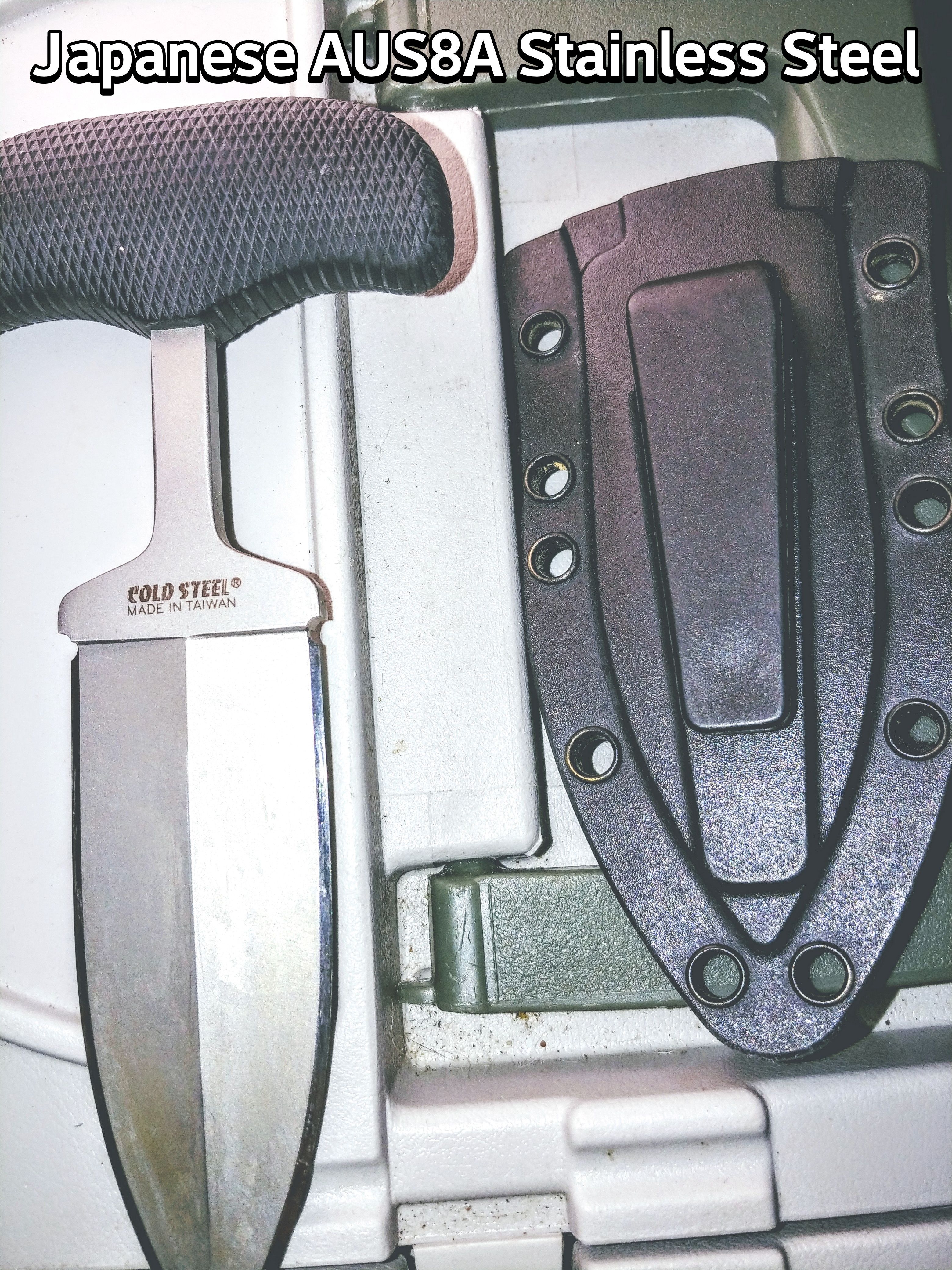 Cold Steel Safe Keeper II Fixed Blade Push Knife Japanese AUS8A Stainless Steel