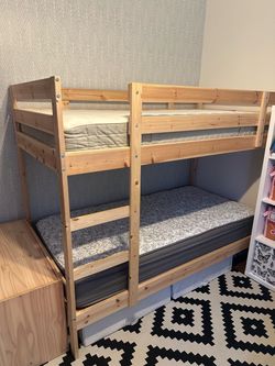 IKEA Mydal Bunk bed + Twin Mattresses