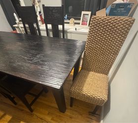 Dinner table six chairs