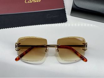 Cartier Big C Sunglasses Brown Buffalo Horn Glasses