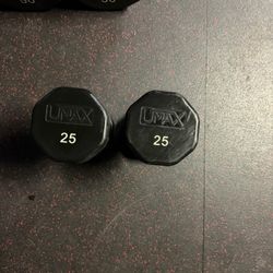 25Lbs Umax Used Gym Quality Dumbells 