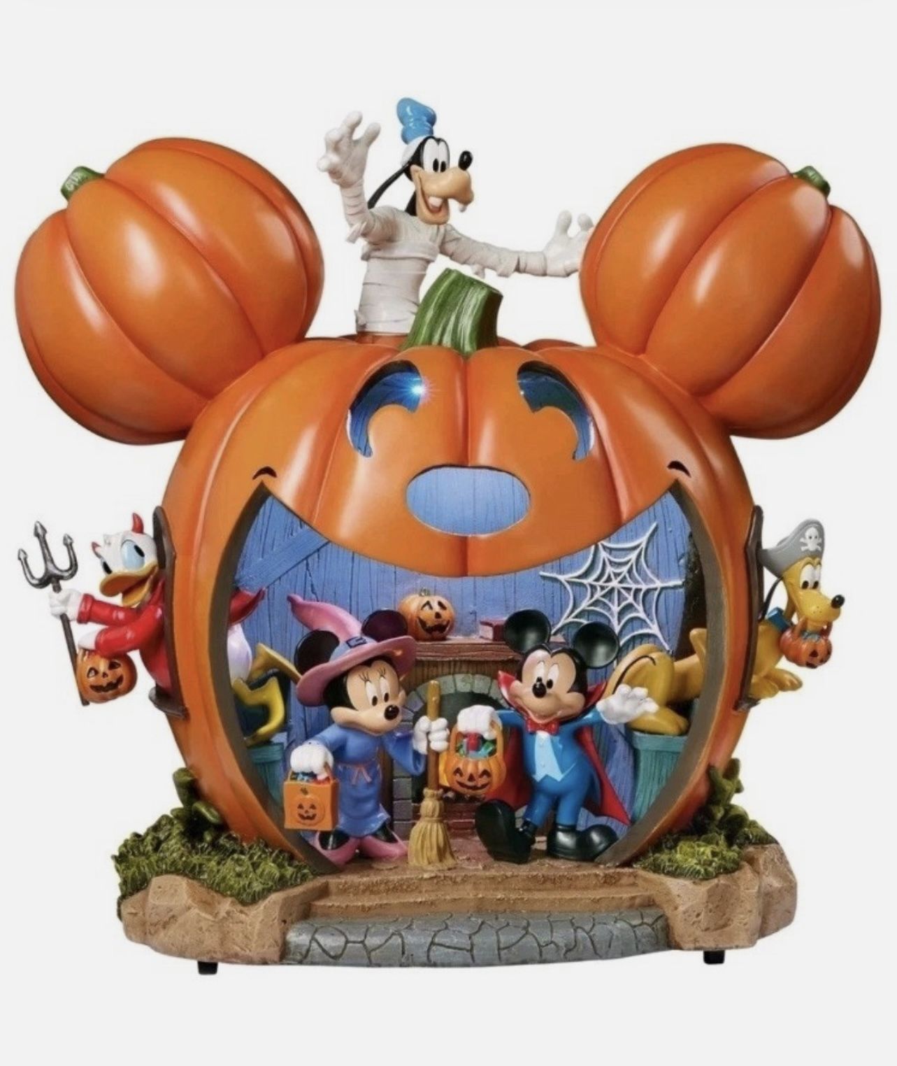 Disney 2025 Halloween Pumpkin House with lights and Music.